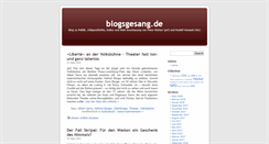 Desktop Screenshot of blogsgesang.de